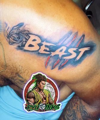 Beast unleashed.. shoulder tat