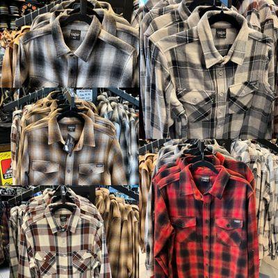 You need these flannels. Like a shirt but warm like a light jacket.