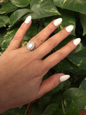 Matte white nails done to perfection by April!