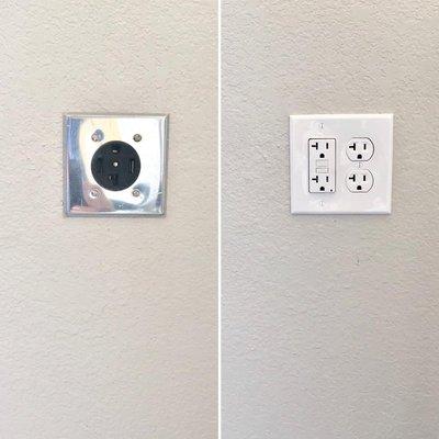 Repair or replace outlets.