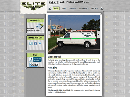 Elite Electrical Website