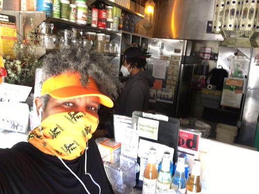 Waiting for my smoothie which was recommended by this friendly, knowledgeable young man.