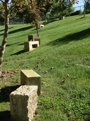 Blocks by Eric Nordgulen (2016)  along the northside of Paramount School of Excellence