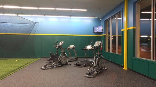 EXERCISE AREA Perfect spot for some cardio while your kids practice. -  Equipped with 1 Bike, 2 Treadmills, 2 Elliptical