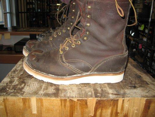 Vibram Resole on Thorogood boots