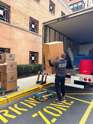 Movers loading the truck