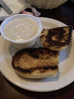 Garlic bread that comes with your salad