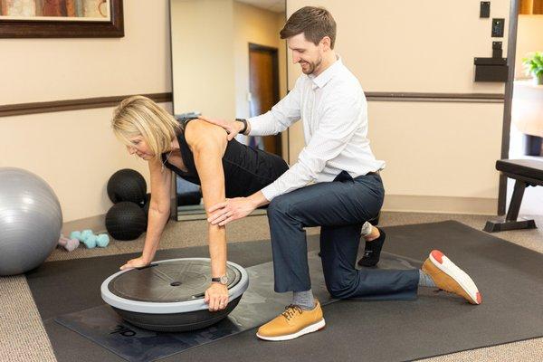 Each exercise is monitored closely by your physical therapist ensuring proper performance and timely progressions to speed recovery time.