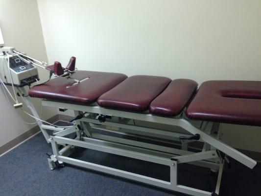 We offer mechanical traction for cervical and lumbar spine treatment.