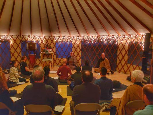 Our Zendo (practice hall) from the inside.