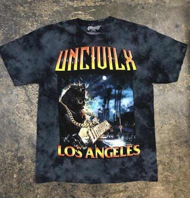 Uncivil X, Los Angeles. 8 Color Plastisol overlay on a discharge base.