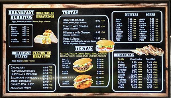 Menu board 01