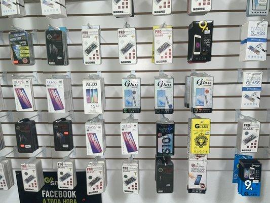 Phone accessories ( case, screen protectors, pop sockets, original chargers ) ect..