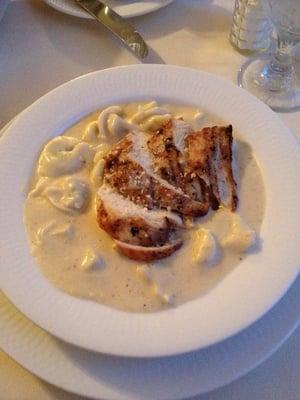 Alfredo tortellini with chicken