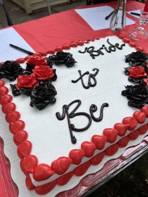 Custom 1/2 white sheet cake with strawberry filling