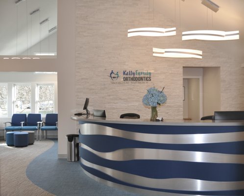 The newly renovated reception area