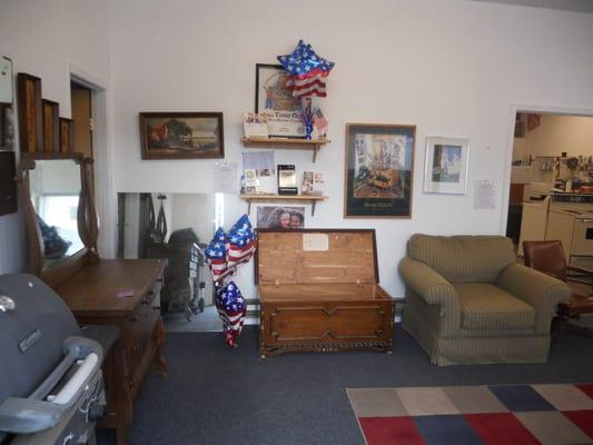 They get some interesting antiques, like this antique dresser and red cedar chest.