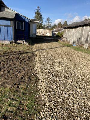 Gravel driveway