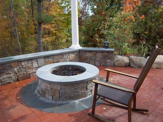 A fire pit is a feature you can enjoy year round!