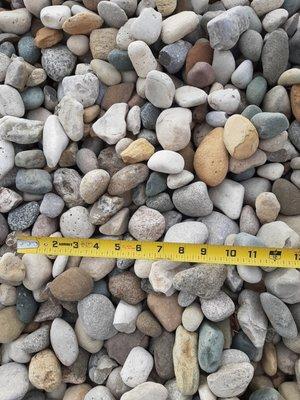 1.5 inch river rock - ideal for landscaping