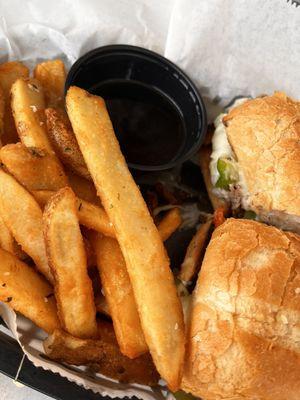 Philly Cheese Steak and Fries