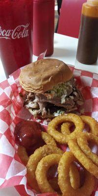 Bbq and onion rings