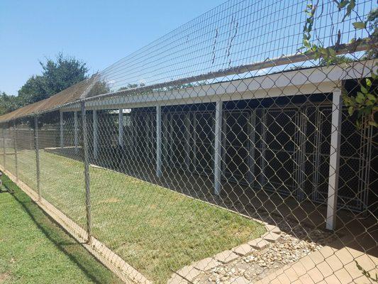 Outside view of the front kennel building