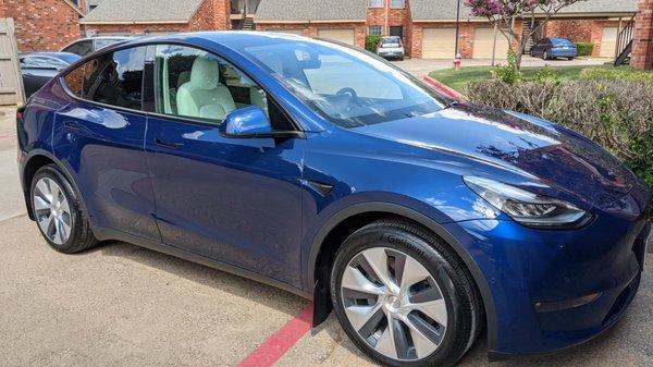 Blue Tesla Model Y