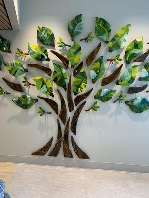 Fused art, tree of Hope. San Diego cancer center. Barbara Westfall artist