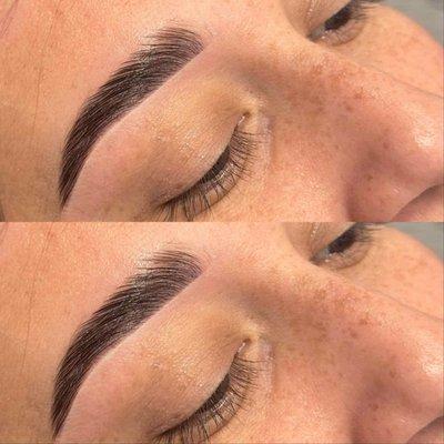 Brow Lamination and tint