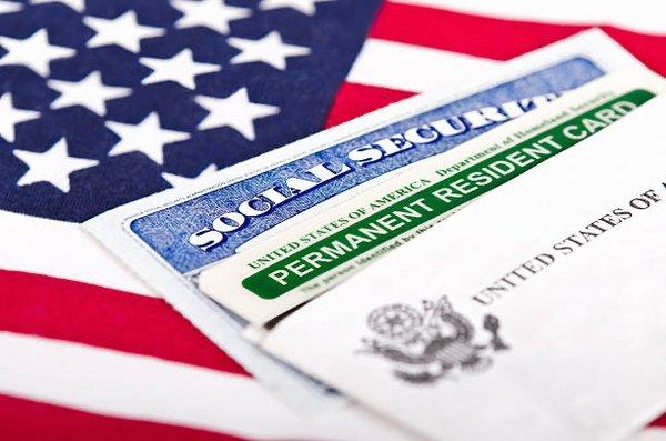 Green Card and social security card