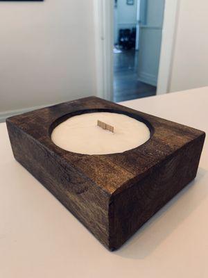 Wood wick candle