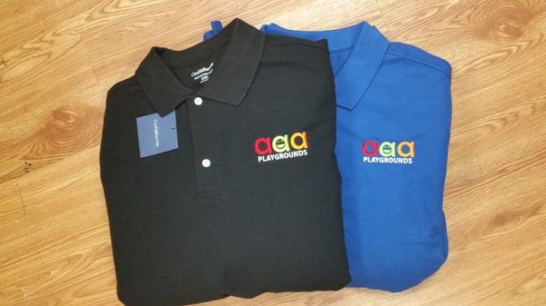 Example of custom embroidery for company apparel Promo Print 4 U.