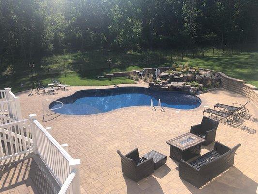 Luxury outdoor living room in Holmdel, NJ.