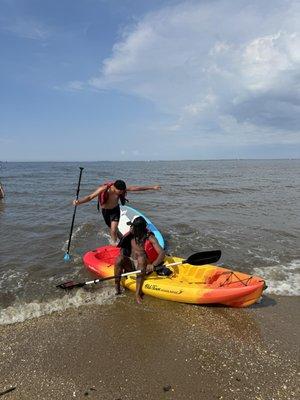 Kayaking and Standup Paddleborad at Sandy Hook Bay