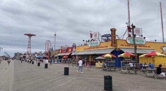 on the boardwalk