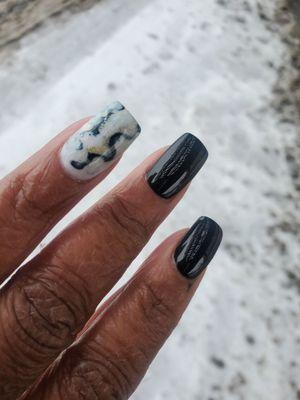 SNS marble nails