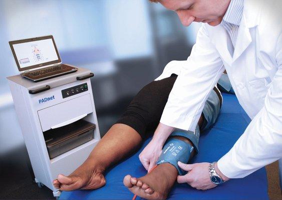 We are proud to now offer a non-invasive test that evaluates patients blood flow down to their feet. Please visit our website for more info.