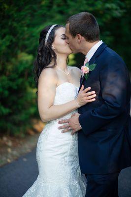 bride and groom in the park, wedding dress, wedding ring, wedding day, dmv photographer, bride and groom wedding pose,