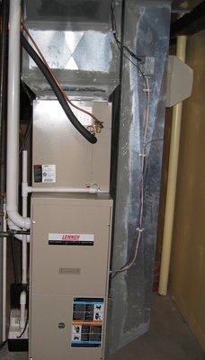 installed new furnace and evaporator coil