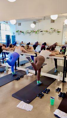 The perfect combination of a barre class and mat pilates class!