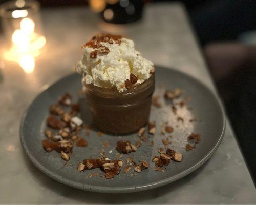 Milk Chocolate Pot de Creme was incredible