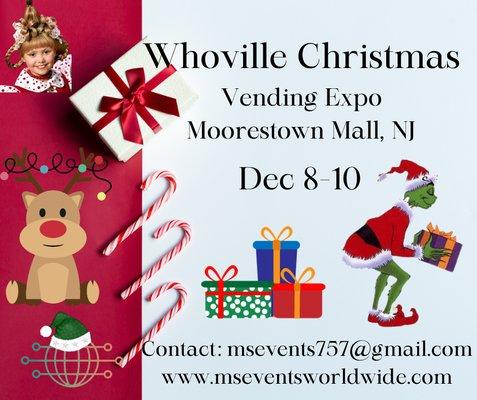 This is a vending event that we our hosting at the Moorestown Mall Moorestown, NJ. Please feel free to contact us if you are interested.