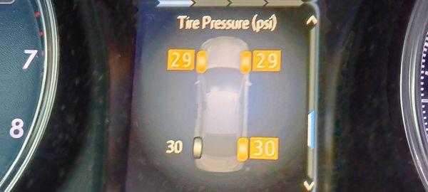 Tier pressure after using air pump.