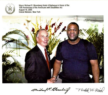 My brother Todd Reid at a Gracie Mansion BBQ with his boss Mayor Bloomberg