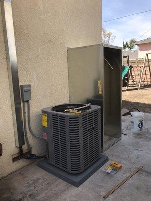 Ameristar condenser: change out add air conditioning.