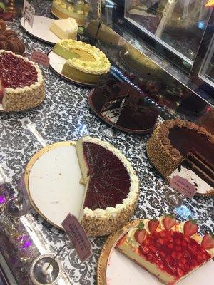 Assorted cakes and cheesecakes - $6 for a generous slice.