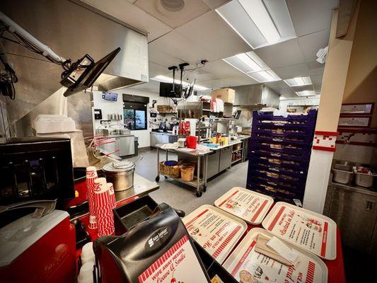 The clean  kitchen