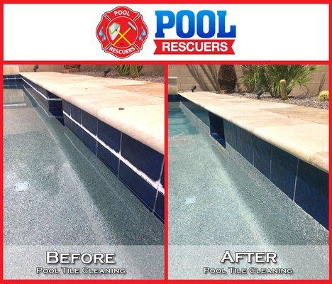 Pool Tile Cleaning Before & After