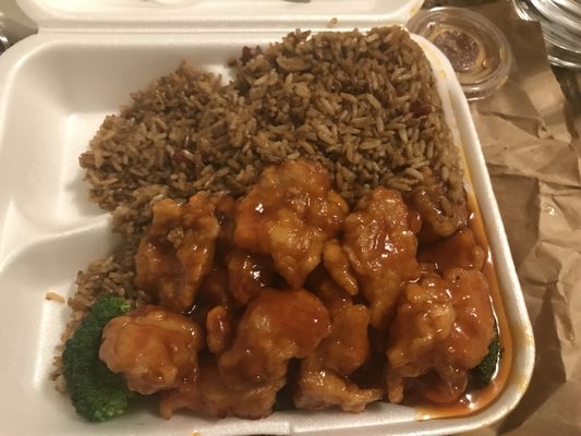 General Gau's Chicken with Pork Fried Rice